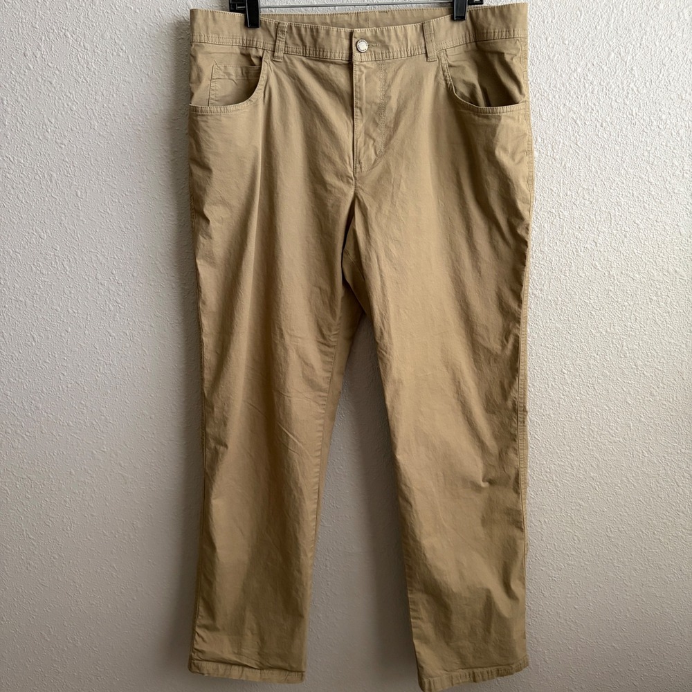 Men's Columbia Regular Fit Khaki Tan Outdoor Hiking Pants 36x32 Cotton Stretch
